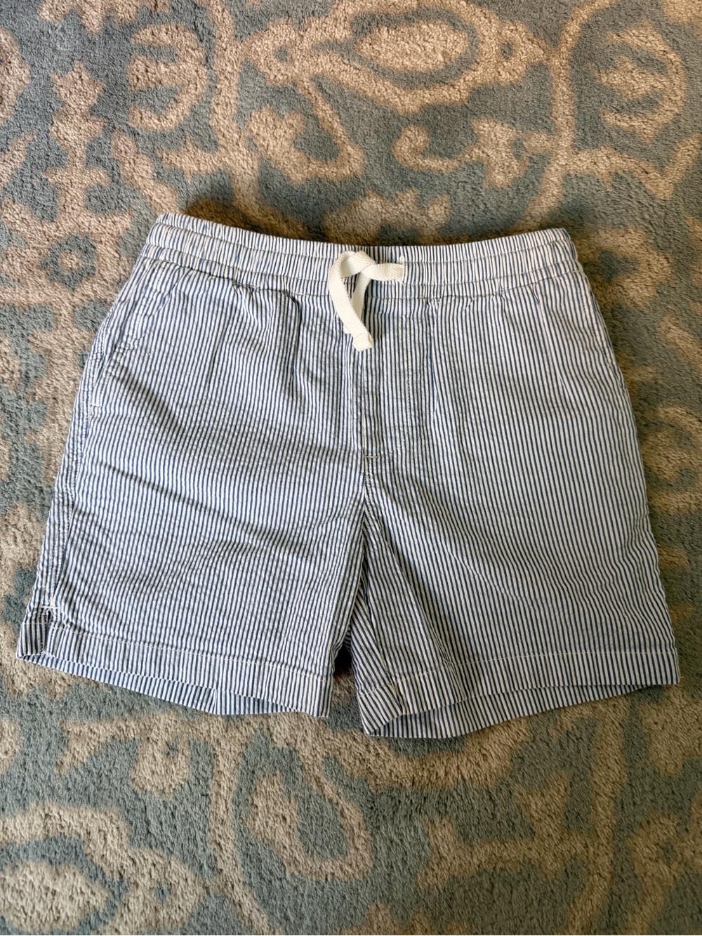 Vineyard Vines Blue & White Seersucker Drawstring Shorts